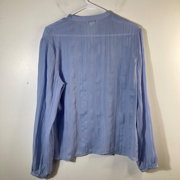 Womens‎ Vintage JG Hook Pleat Bead Front Button Shirt Light Blue 16 Polyester - Picture 2 of 8